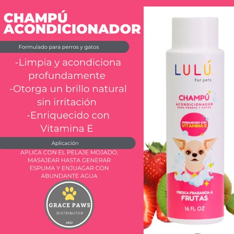 Champú Acondicionador para Perros y Gatos.