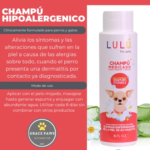 Champú Hipoalergénico para Perros y Gatos.